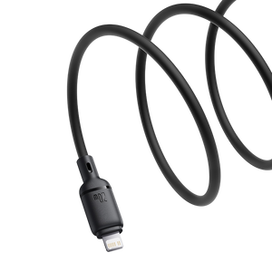Baseus Silky Series USB-C to Lightning Cable 20W - 2M - Black  for sale in Egypt from Games2Egypt