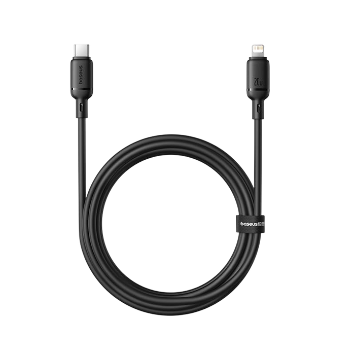 Baseus Silky Series USB-C to Lightning Cable 20W - 2M - Black  for sale in Egypt from Games2Egypt
