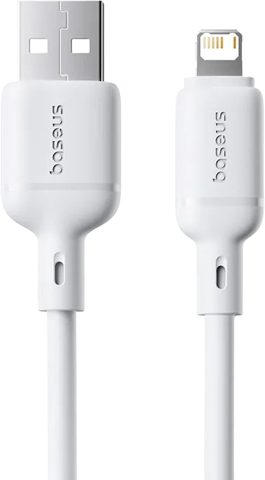 Baseus Silky Series USB-A to Lightning Cable 20W - 2M - White  for sale in Egypt from Games2Egypt