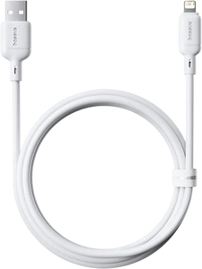 Baseus Silky Series USB-A to Lightning Cable 20W - 2M - White  for sale in Egypt from Games2Egypt