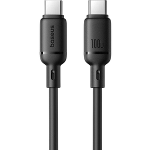 بيسوس سيلكي سيريس كابل USB-C إلى USB-C بقدرة 100 واط – 1 متر – أسود -  للبيع في مصر من خلال Games2Egypt