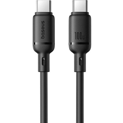 Baseus Silky Series USB-C to USB-C Cable 100W - 1M - Black  for sale in Egypt from Games2Egypt