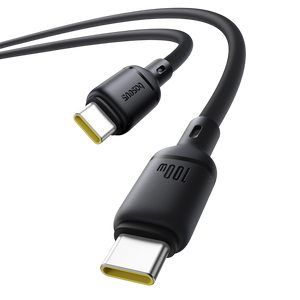 Baseus Silky Series USB-C to USB-C Cable 100W - 1M - Black  for sale in Egypt from Games2Egypt