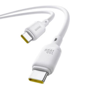 Baseus Silky Series USB-C to USB-C Cable 100W - 1M - White  for sale in Egypt from Games2Egypt