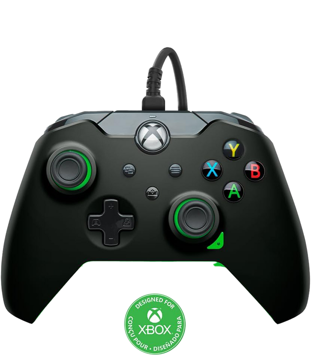 PDP Wired Xbox Controller for Series X|S, One & PC – Neon Black  for sale in Egypt from Games2Egypt