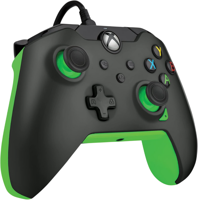PDP Wired Xbox Controller for Series X|S, One & PC – Neon Black  for sale in Egypt from Games2Egypt