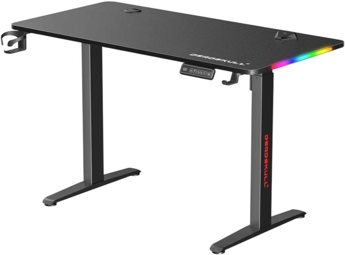 ديدسكل RGB مكتب ألعاب كهربائي قابل لتعديل الارتفاع - بدون ملصق