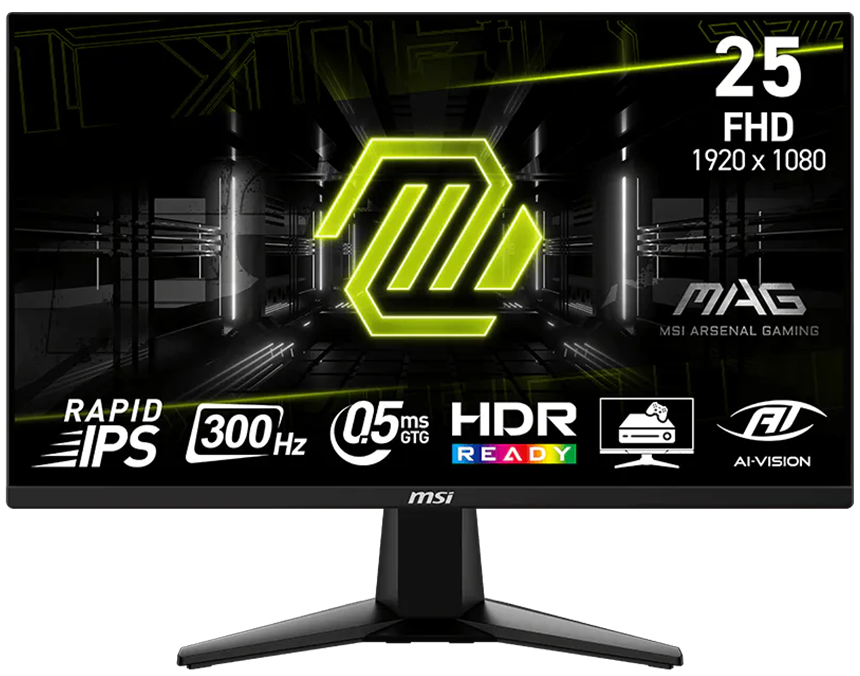 MSI MAG 255XF – 25 inch FHD 300HZ Rapid IPS - Gaming Monitor  for sale in Egypt from Games2Egypt