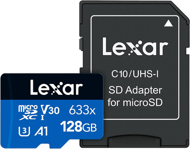 ليكسار 633x بطاقة Micro SD SDXC UHS-I سعة 128 جيجابايت + محول SD -  للبيع في مصر من خلال Games2Egypt