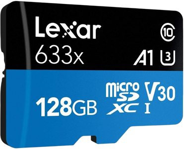 Lexar 633x Micro SD SDHC/SDXC UHS-I Card - 128Gb + SD Adapter  for sale in Egypt from Games2Egypt