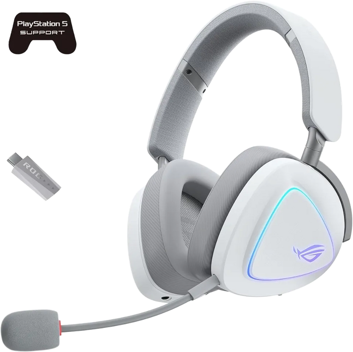 ASUS ROG Delta II Tri-mode RGB Wireless Gaming Headset - White - Open Sealed  for sale in Egypt from Games2Egypt