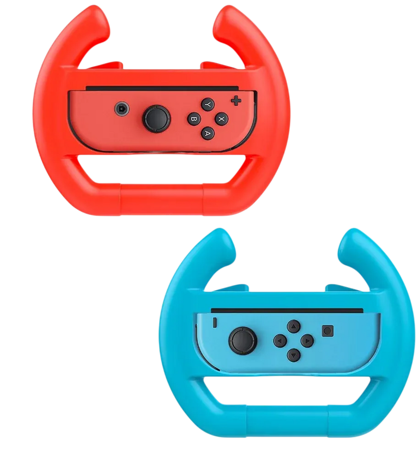 DOBE Controller Steering Wheel For Nintendo Switch Joy-Con - Red & Blue – image 2