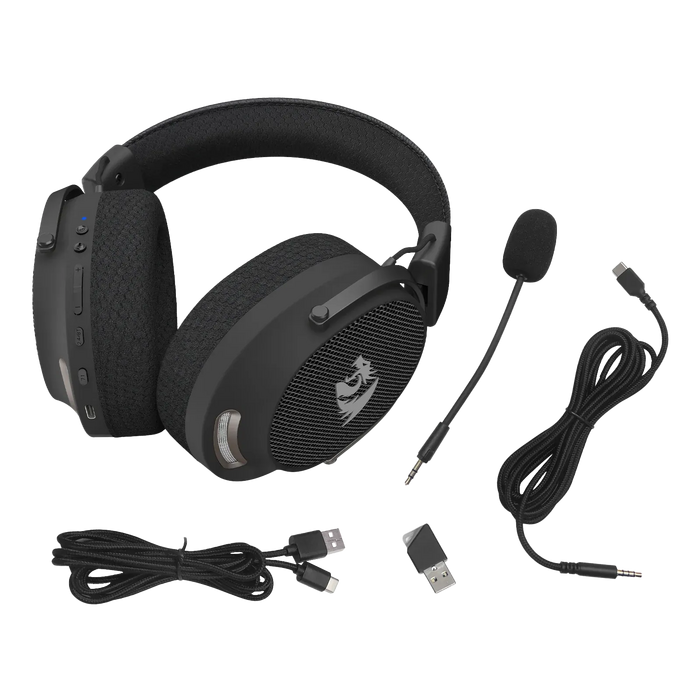 Redragon H858 Arrow Pro Carbon 4-Mode Wireless Gaming Headset - Black  for sale in Egypt from Games2Egypt