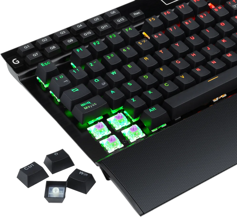 Redragon K550-1 Yama RGB Wired Gaming Keyboard Purple Switch - Black – image 3