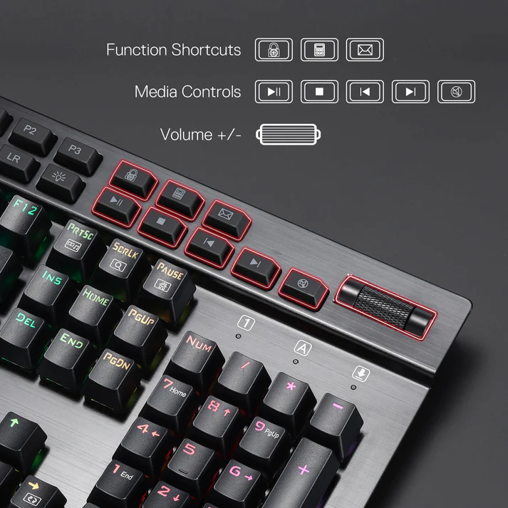 Redragon K550-1 Yama RGB Wired Gaming Keyboard Purple Switch - Black – image 8