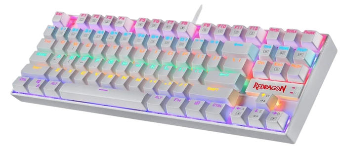 Redragon K552 KUMARA Rainbow Wired Mechanical Gaming Keyboard – Red Switch - White  for sale in Egypt from Games2Egypt