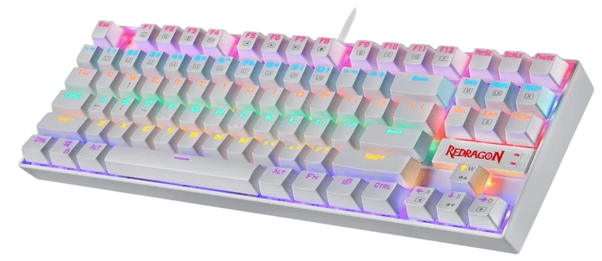 Redragon K552 KUMARA Rainbow Wired Mechanical Gaming Keyboard – Red Switch - White  for sale in Egypt from Games2Egypt