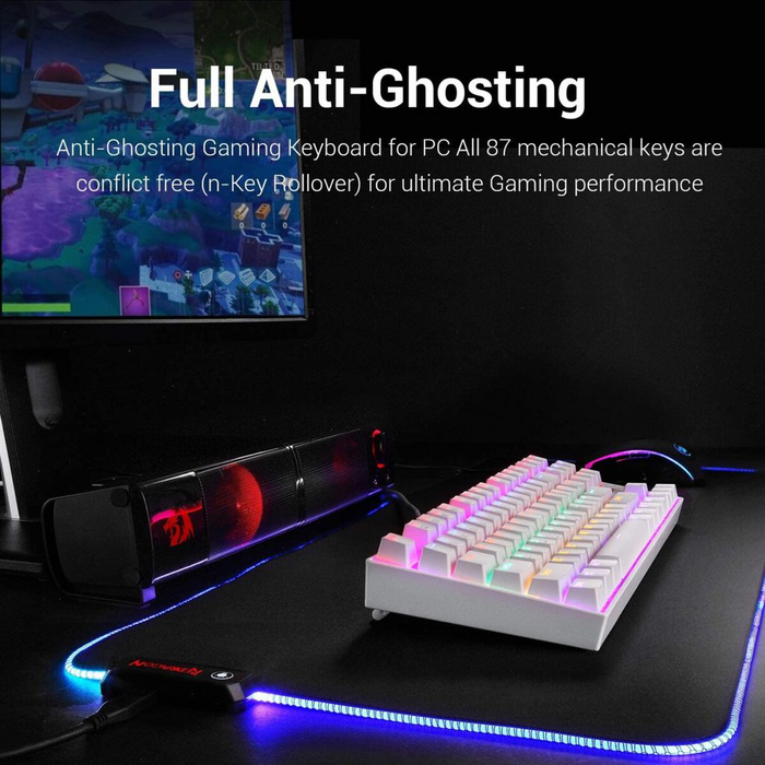 Redragon K552 KUMARA Rainbow Wired Mechanical Gaming Keyboard – Red Switch - White  for sale in Egypt from Games2Egypt