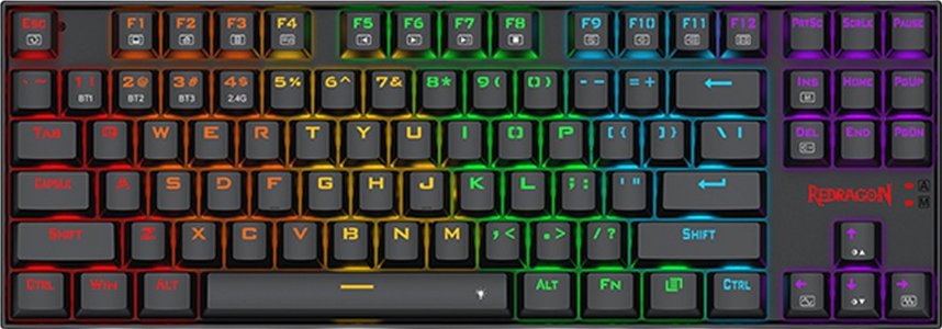 ريدراجون K552-KRS لوحة مفاتيح ميكانيكية TKL أر جي بي – سويتش أحمر