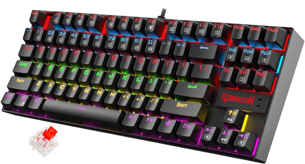 Redragon K552 KUMARA Wired Mechanical Gaming Keyboard - Red Switch   for sale in Egypt from Games2Egypt