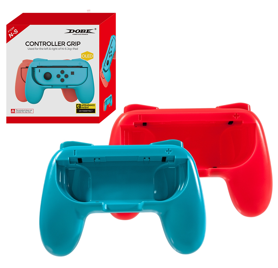 DOBE TNS-851B Handle Grip for Nintendo Switch OLED Joy-Con - Red & Blue – image 6