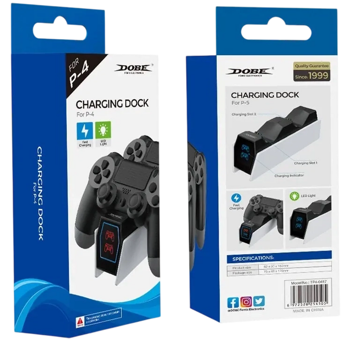 DOBE TP4-0417 LED PS4 Controller Charger Dock Station  for sale in Egypt from Games2Egypt