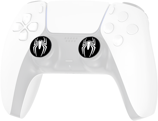 Deadskull Spider White Thumb Grips Black - 4-PCS