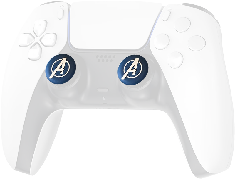 Deadskull Avengers White Logo Thumb Grips - Blue - 4-PCS  for sale in Egypt from Games2Egypt