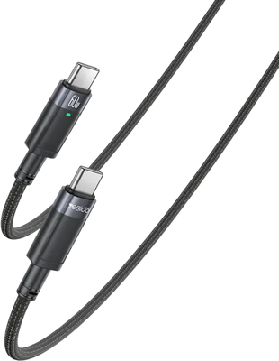 Yesido CA160 60W Type-C To Type-C Auto Disconnecting Braided Cable 1.2M