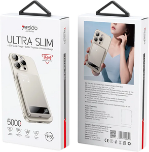 Yesido YP66 5000mAh 15W Wireless Ultra Slim Magsafe Power Bank  for sale in Egypt from Games2Egypt