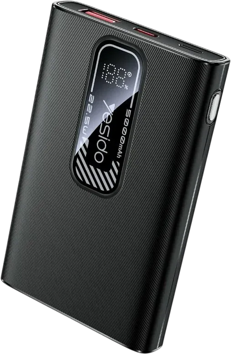 Yesido YP92 Ultra-Thin 5000mAh Power Bank - 22.5W - Black  for sale in Egypt from Games2Egypt