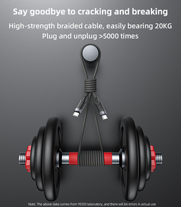 Yesido CA160 60W Type-C To Type-C Auto Disconnecting  Braided Cable 1.2M  for sale in Egypt from Games2Egypt