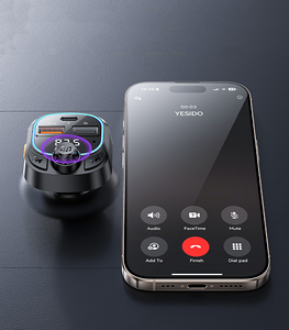 Yesido Y70 BT5.3 3-Device Car Charger FM Transmitter  for sale in Egypt from Games2Egypt
