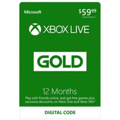 Xbox Live 12 + 1 (13) Month Gold Card