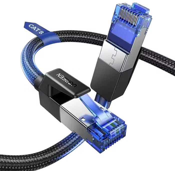 UGREEN NW153 Cat 8 F/FTP Ethernet RJ45 Braided Cable - 2M   for sale in Egypt from Games2Egypt