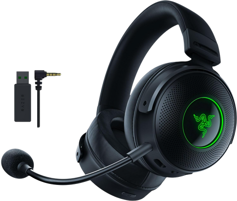 Razer Kraken Wireless V3 Pro RGB Gaming Headset with Haptic Technology - Black - Open Sealed