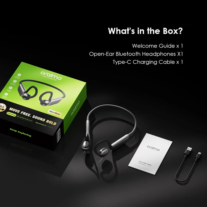 Oraimo OPN-672 OpenCirclet 2 Open-Ear Headphones - Graphite Grey  for sale in Egypt from Games2Egypt
