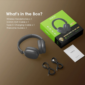 Oraimo  BoomPop Lite OHP-317 Wireless Headphones - Black  for sale in Egypt from Games2Egypt