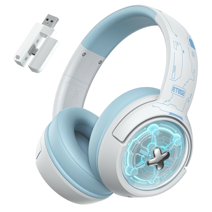 ONIKUMA GT802 Tri-Mode RGB Gaming Headset - White
