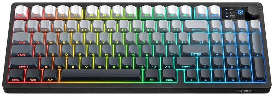 ONIKUMA MT902 Tri-Mode RGB Gaming Membrane Keyboard - Black & White Gradient  for sale in Egypt from Games2Egypt