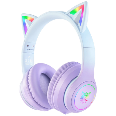 ONIKUMA B90 Cat Ear RGB Wireless Gaming Headset - Purple