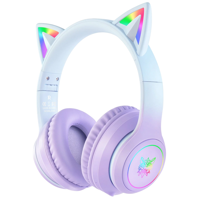 ONIKUMA B90 Cat Ear RGB Wireless Gaming Headset - Purple   for sale in Egypt from Games2Egypt