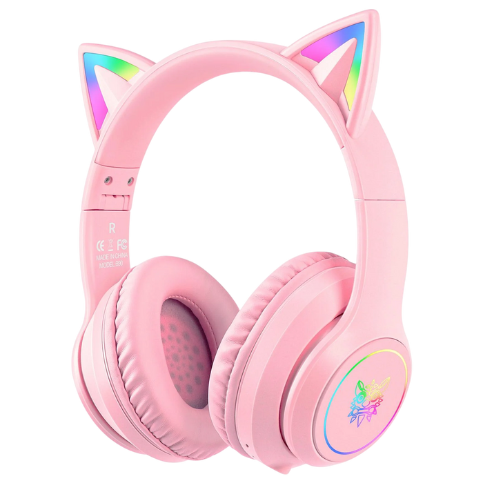 ONIKUMA B90 Cat Ear RGB Wireless Gaming Headset - Pink  for sale in Egypt from Games2Egypt