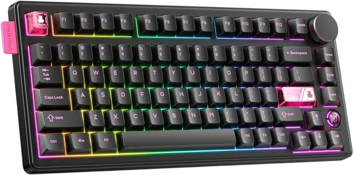 ONIKUMA MT706 Tri-Mode Gasket RGB Gaming Mechanical Keyboard - Black  for sale in Egypt from Games2Egypt