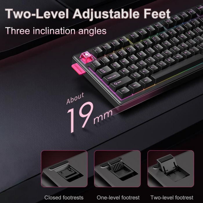 ONIKUMA MT706 Tri-Mode Gasket RGB Gaming Mechanical Keyboard - Black  for sale in Egypt from Games2Egypt