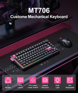 ONIKUMA MT706 Tri-Mode Gasket RGB Gaming Mechanical Keyboard - Black  for sale in Egypt from Games2Egypt