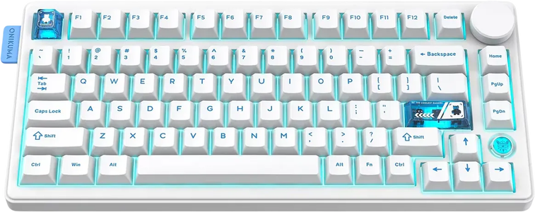 ONIKUMA MT706 Tri-Mode Gasket RGB Gaming Mechanical Keyboard - White -  for sale in Egypt from Games2Egypt