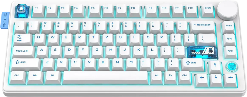 ONIKUMA MT706 Tri-Mode Gasket RGB Gaming Mechanical Keyboard - White