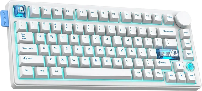 ONIKUMA MT706 Tri-Mode Gasket RGB Gaming Mechanical Keyboard - White  for sale in Egypt from Games2Egypt