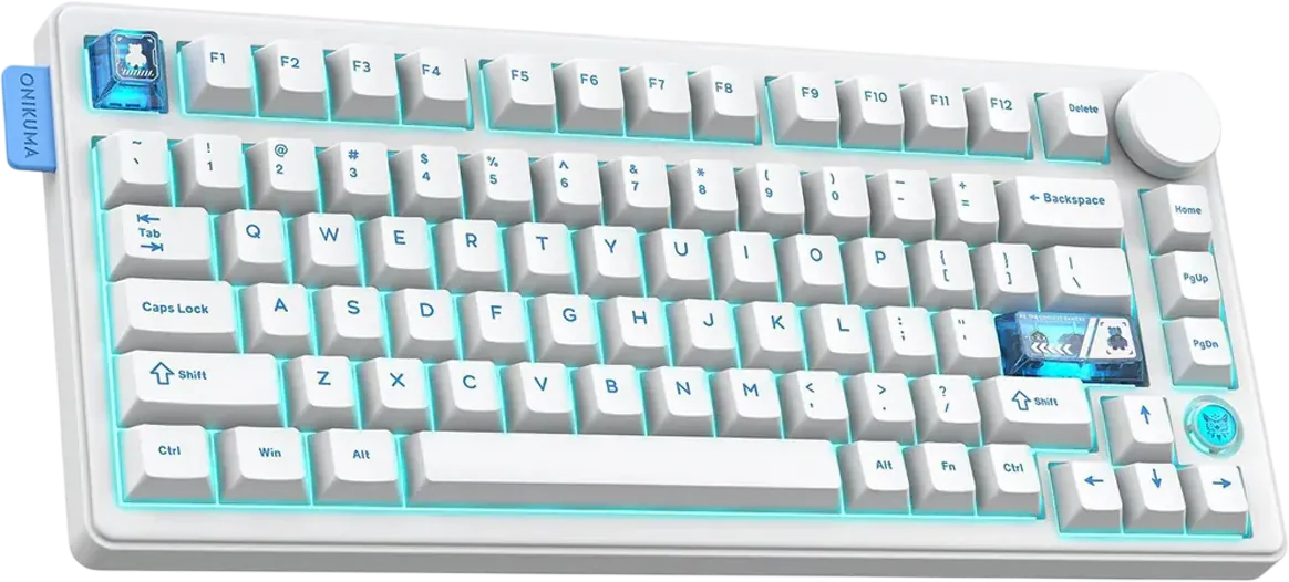 ONIKUMA MT706 Tri-Mode Gasket RGB Gaming Mechanical Keyboard - White  for sale in Egypt from Games2Egypt